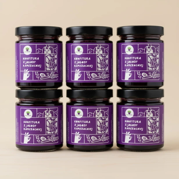 Zestaw 6 konfitur z jagody kamczackiej 210 ml